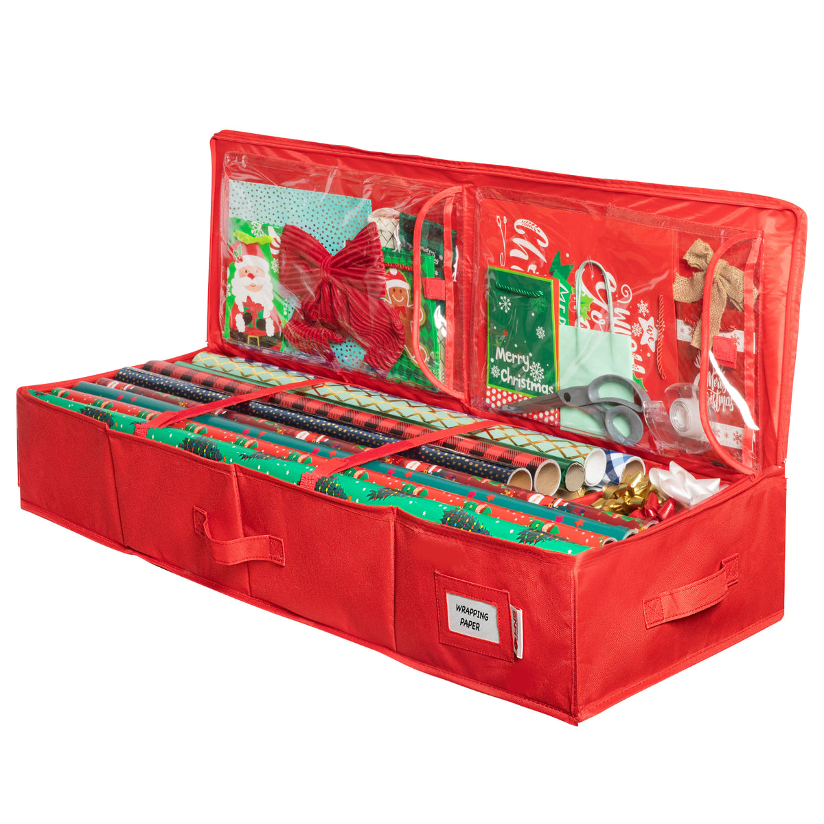 Premium Wrap Organizer, Wrapping Paper Storage Box And Holiday Accessories