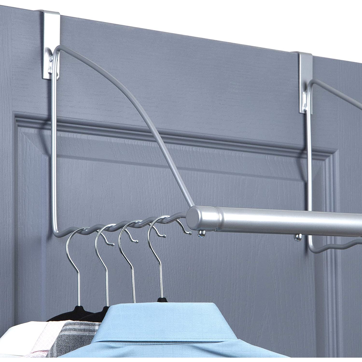 HOLDN’ STORAGE Over the Door Hooks - Door Rack Hangers for Clothes - Bathroom Over Door Hooks for Hanging clothes- Over the Door Clothes Drying Rack.