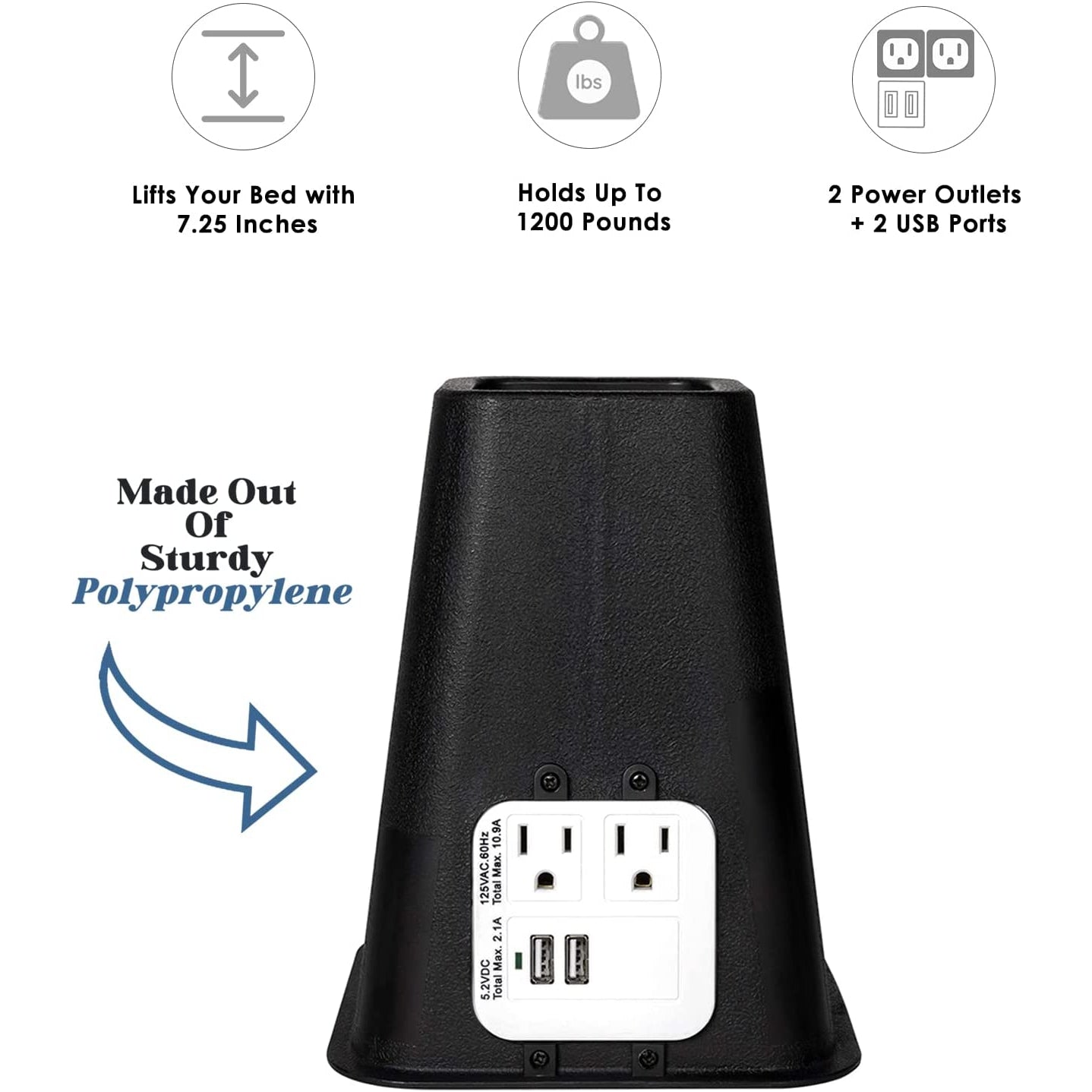 HOLDN’ STORAGE Bed Risers, Furniture Risers - Heavy Duty