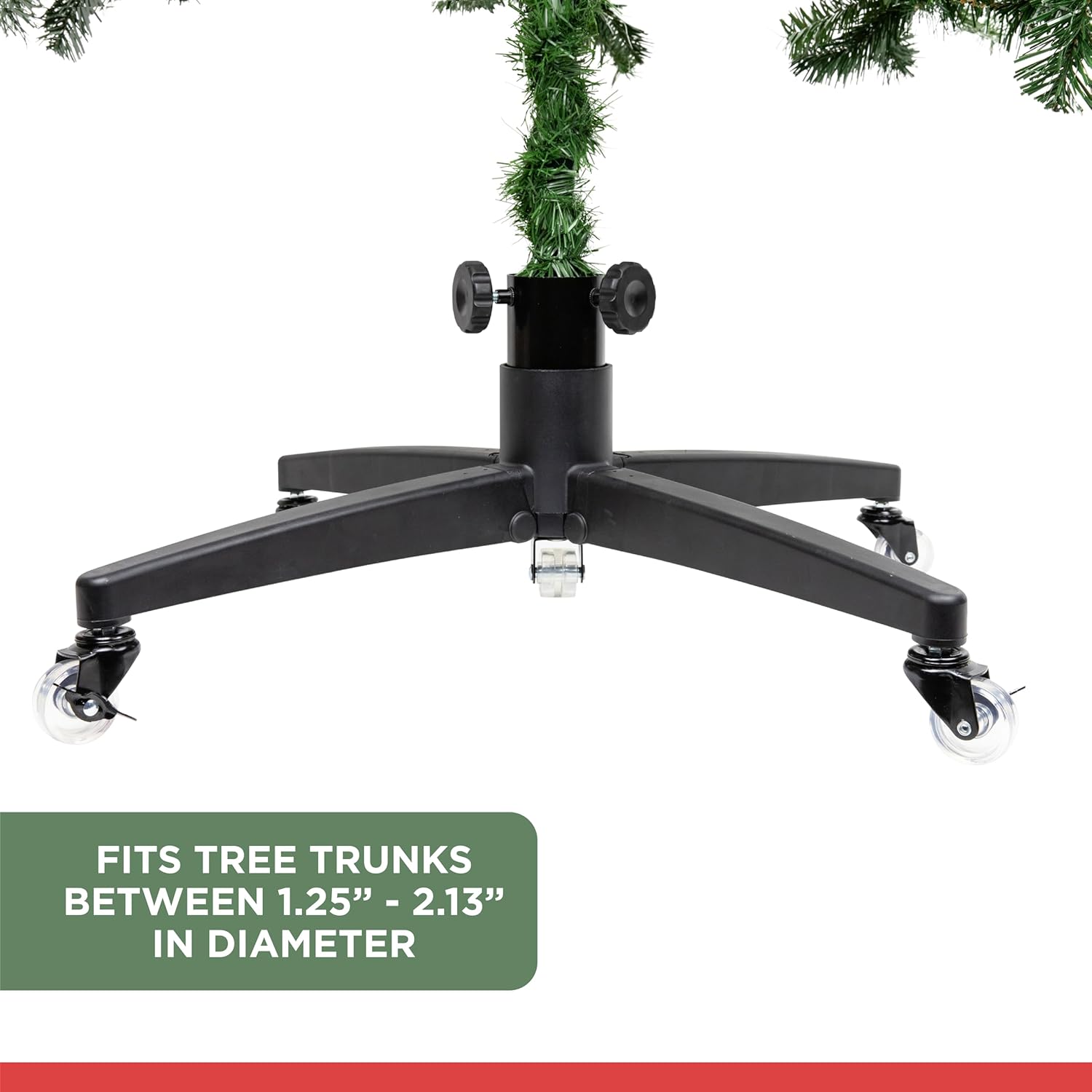 Rolling Christmas Tree Stand for up to 9 Foot Artificial Trees with Casters and Adjustable Base - Compatible with Most Upright Tree – Up to 120 lbs