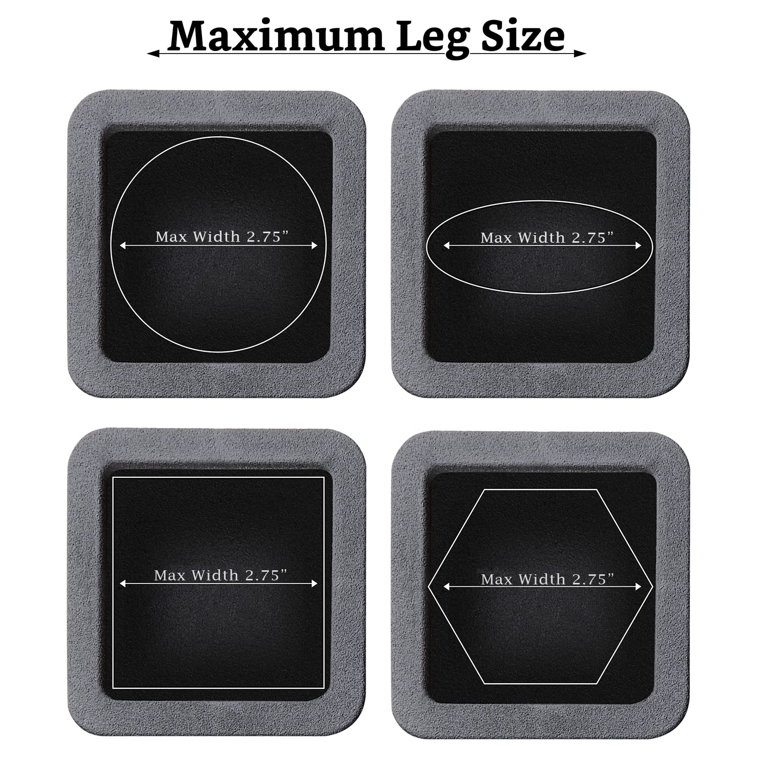 HOLDN’ STORAGE Bed Risers, Furniture Risers - Heavy Duty