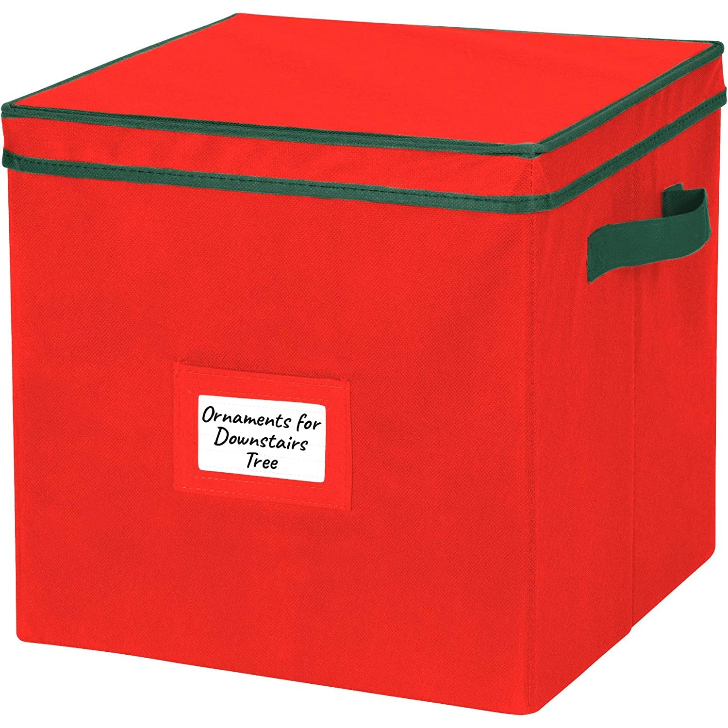 Christmas Ornament Storage Box with Lid - Christmas Decor Storage Containers that Store up to 64 Holiday Ornaments