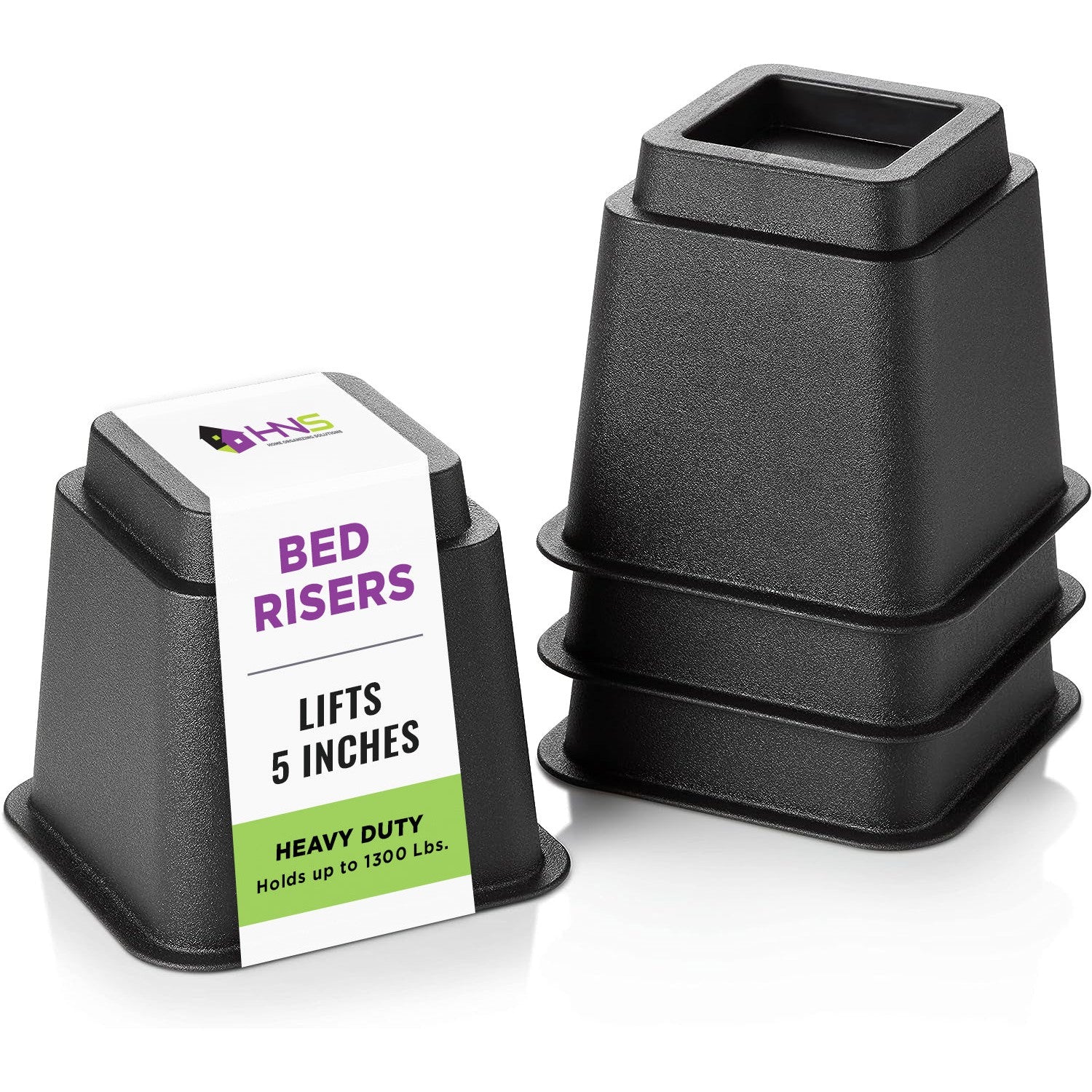 HOLDN’ STORAGE Bed Risers, Furniture Risers - Heavy Duty