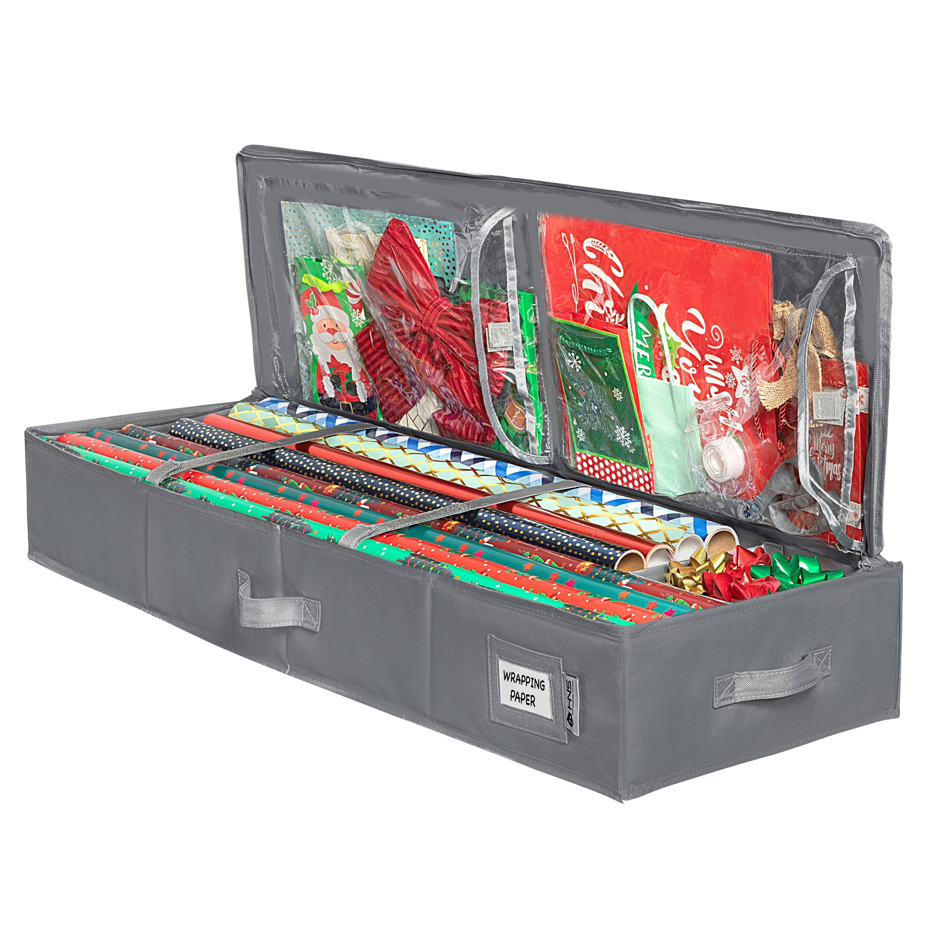 Timberlake 40-Roll Wrapping Paper Storage Container in Red and Green (Set  of 2)