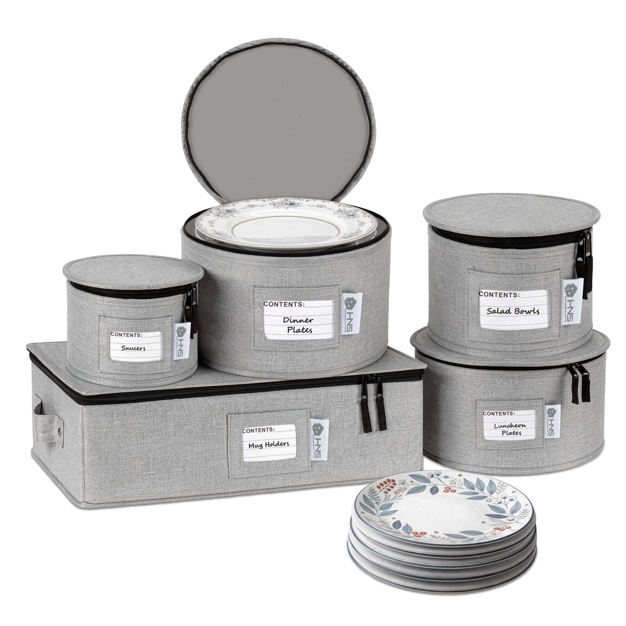 Shell Hop Storage Hard Shell China Storage Containers 5-Piece Set Moving Boxes for Dinne ...