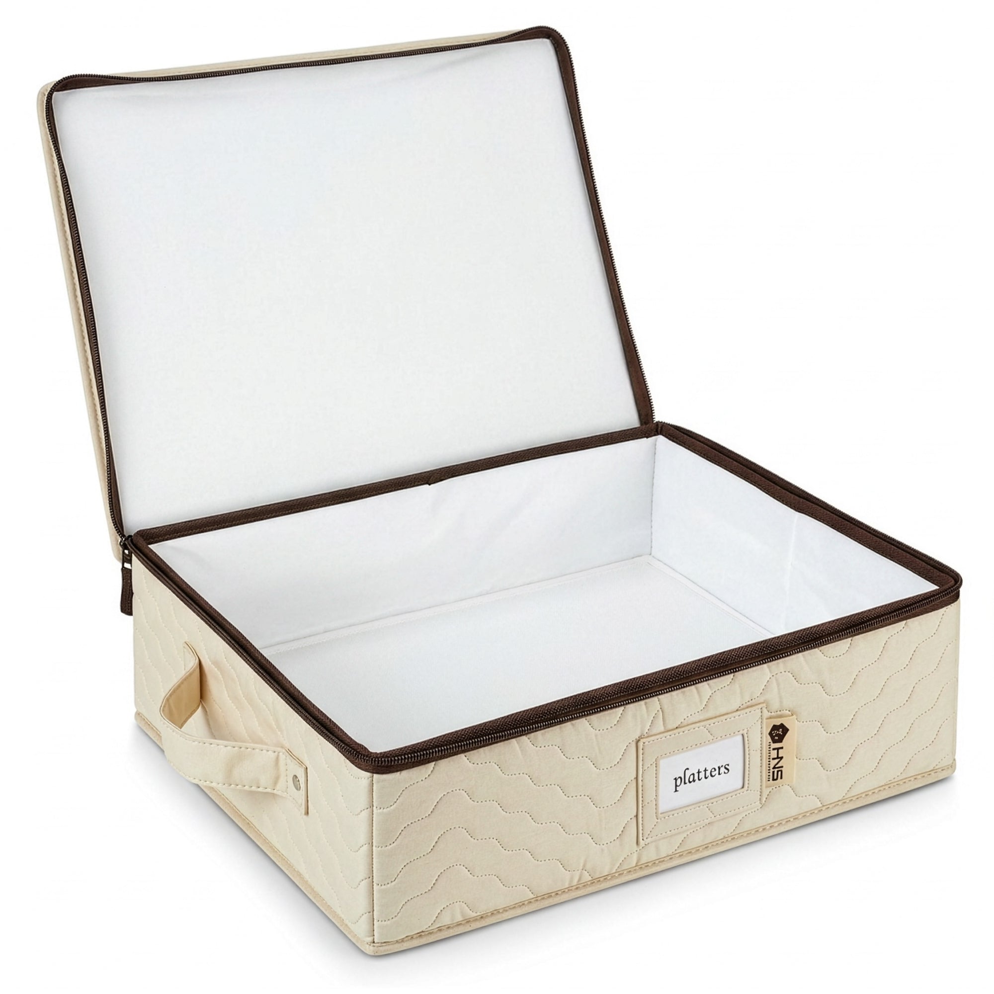 Platter Storage Container Hard Shell China Organizer with Dividers Pro ...