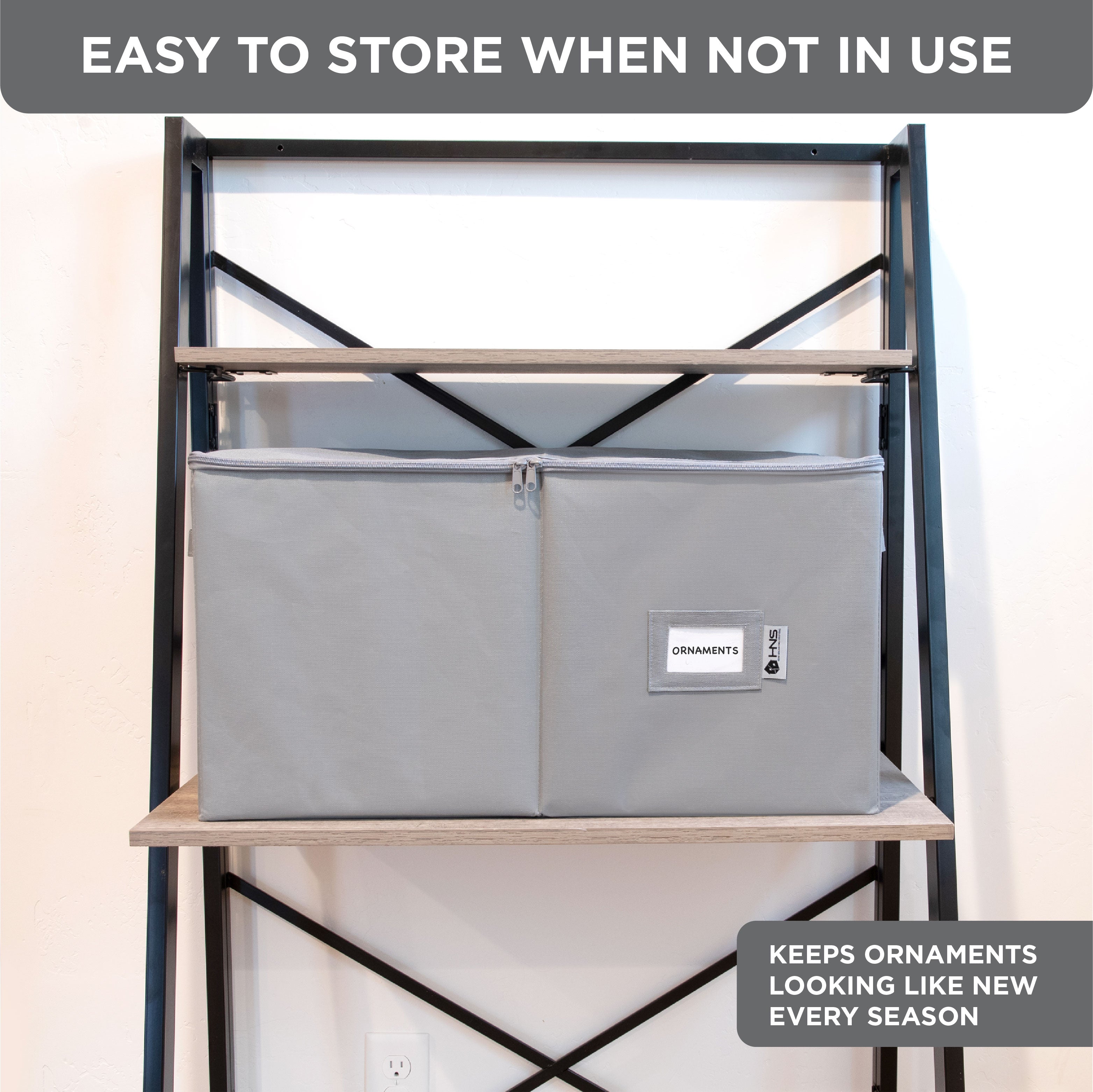 Rubbermaid Ornament Storage Low Profile Holds 40 Ornaments Collapsible  30x5x18in