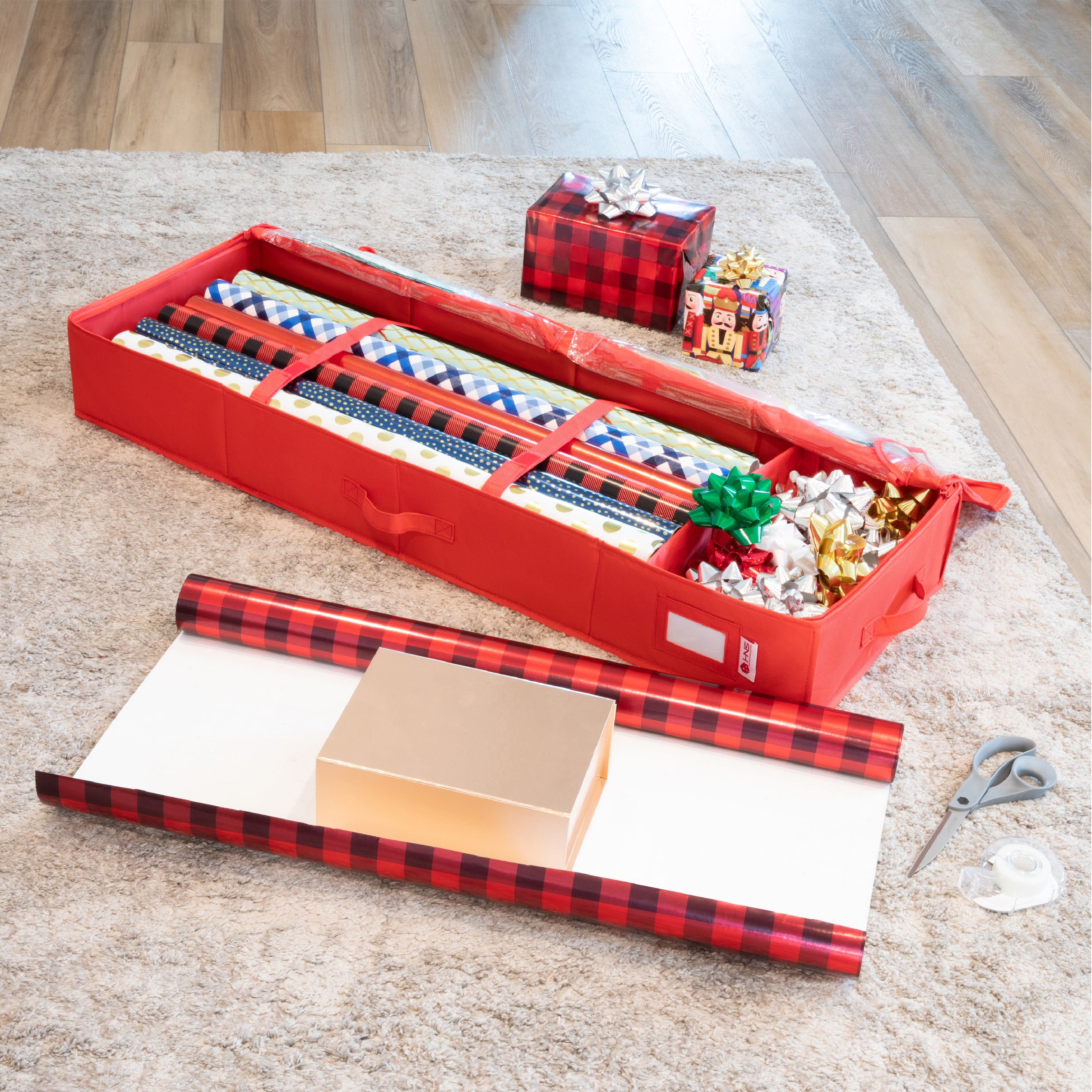 Wrapping Paper Storage Container Cart Premium Wrapping Paper Storage Container -Durable Material 600D tear-p ...