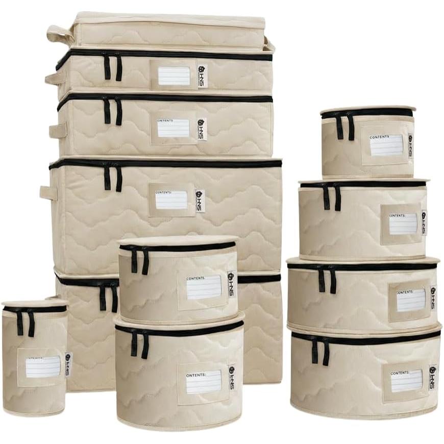 Hard Shell China Storage Containers 5-Piece Set Moving Boxes for Dinne ...
