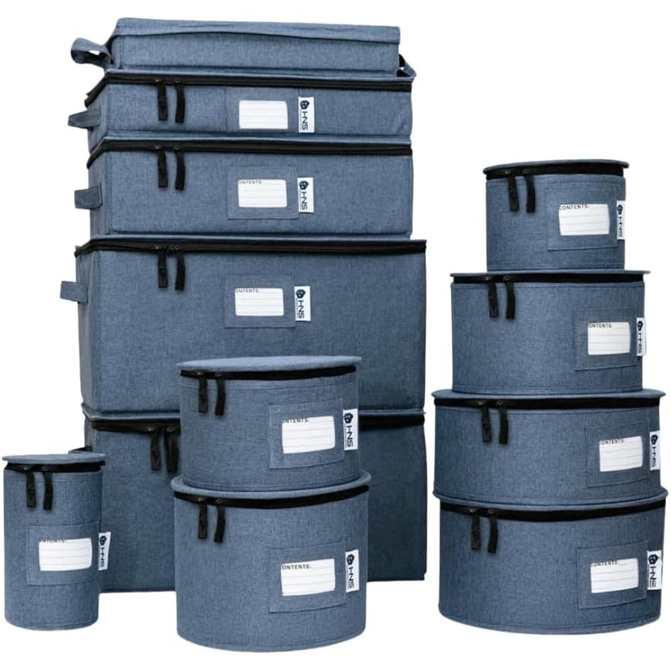 Hard Shell China Storage Containers 5-Piece Set Moving Boxes for Dinne ...