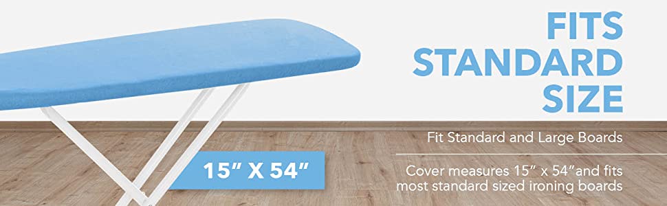 HOLDN' STORAGE Ironing Board Cover and Pad - Iron Board Cover with  Padding15 x 54 - Iron Board Cover Large Fits All Standard Sizes - Heat  Reflective