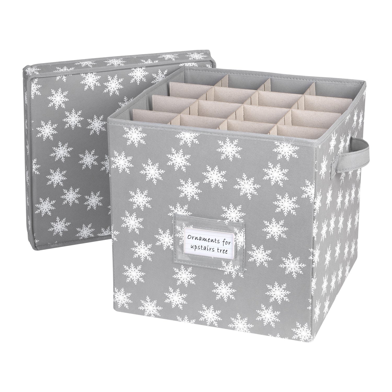 Christmas Ornament Storage Box with Lid - Christmas Decor Storage Containers that Store up to 64 Holiday Ornaments