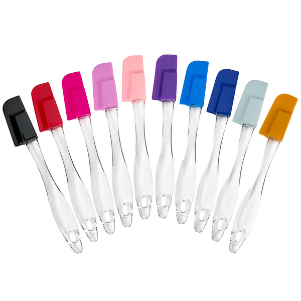 Mini Silicone Spatulas Set - Non-Stick & Heat-Resistant, Pro-Grade - 10 pc set