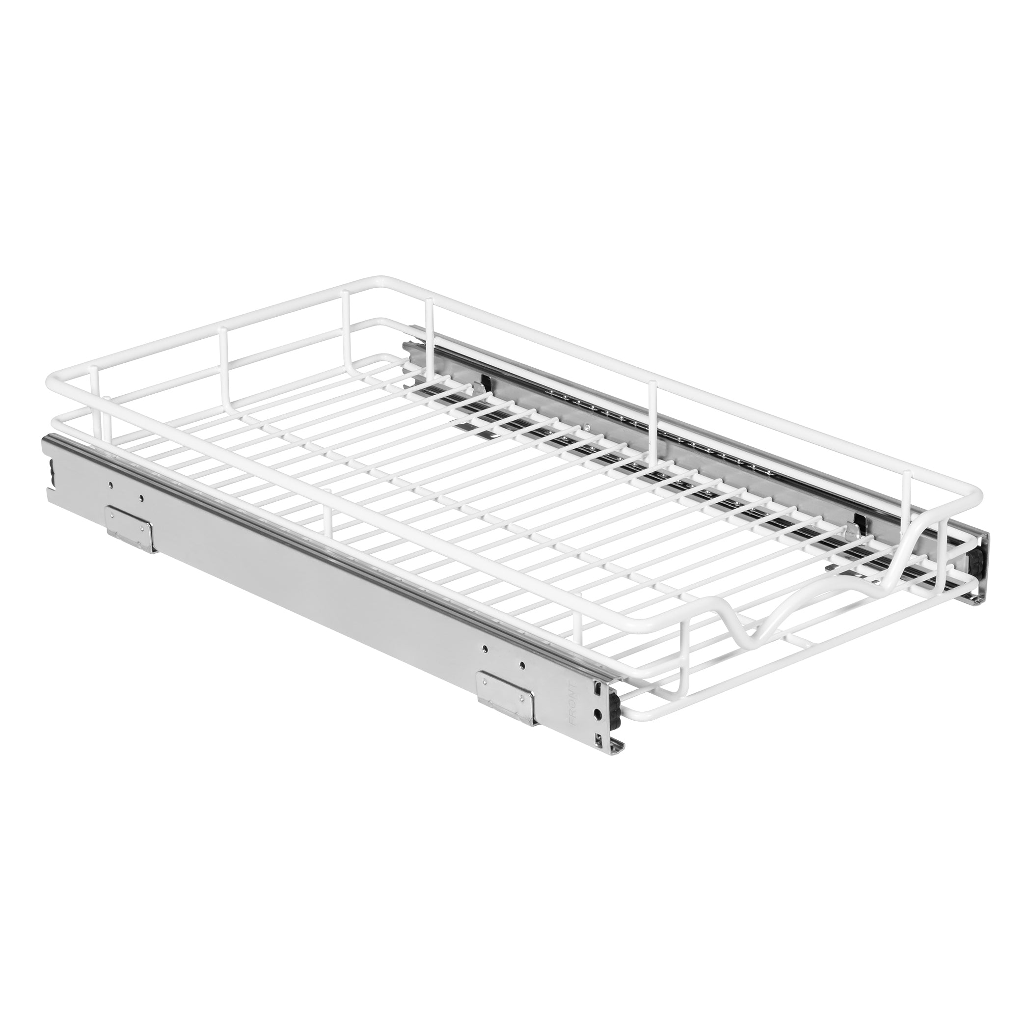 Hold N’ Storage Pull Out Cabinet Drawer Organizer, Heavy Duty-with 5 Year Limited Warranty, Steel Metal -White Finish