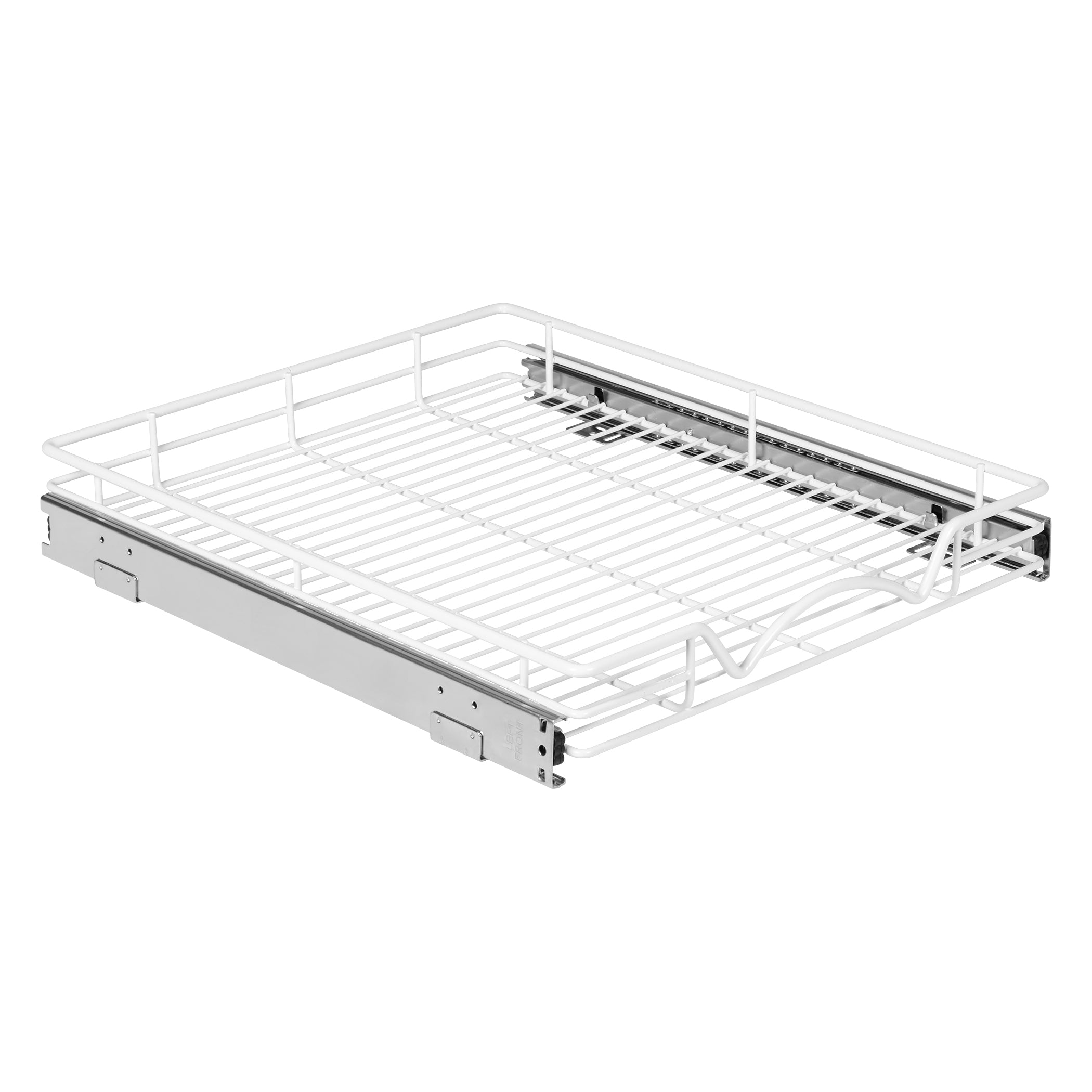 Hold N’ Storage Pull Out Cabinet Drawer Organizer, Heavy Duty-with 5 Year Limited Warranty, Steel Metal -White Finish