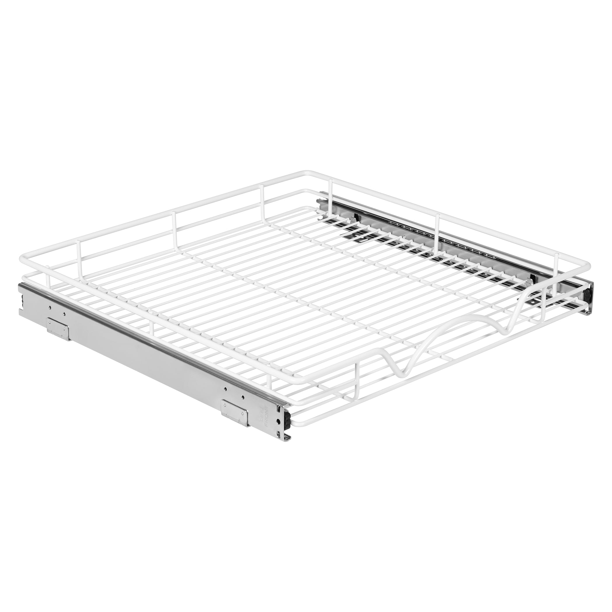 Hold N’ Storage Pull Out Cabinet Drawer Organizer, Heavy Duty-with 5 Year Limited Warranty, Steel Metal -White Finish