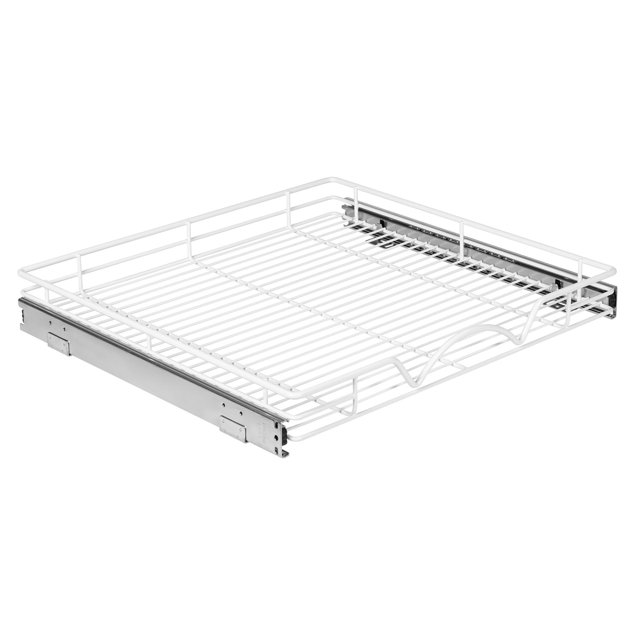 Hold N’ Storage Pull Out Cabinet Drawer Organizer, Heavy Duty-with 5 Year Limited Warranty, Steel Metal -White Finish