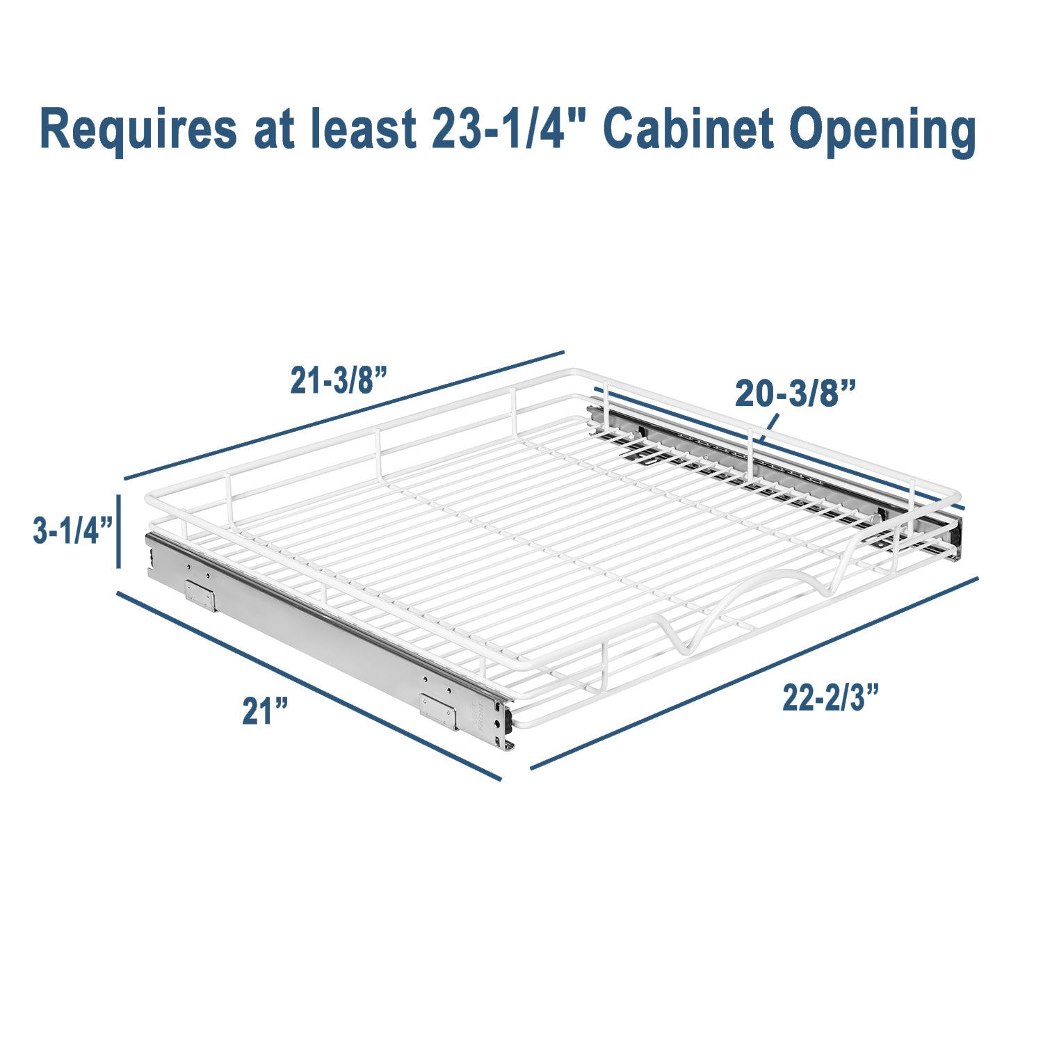 HOLDN’ Storage Pull Out Cabinet Organizer – Heavy Duty Anti Rust Slide Pull Out Drawers for Kitchen Cabinets – Chrome 11W