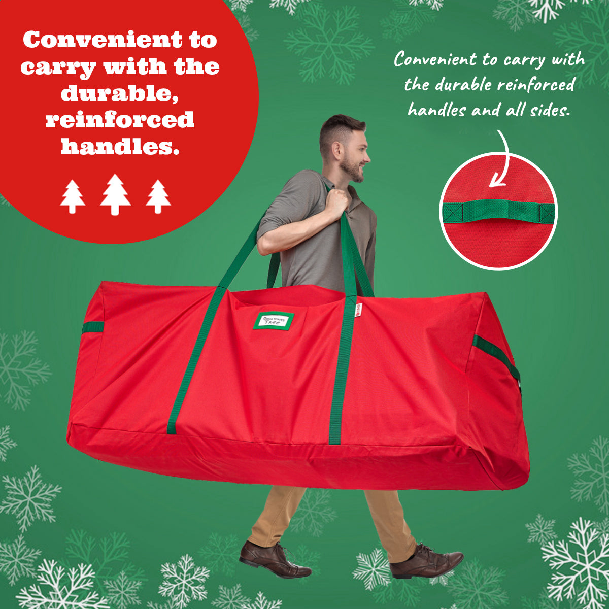 Christmas Tree Bag Heavy Duty 600D Oxford - Christmas Tree Bags Storage Fits Up To 9Ft, Waterproof Storage Bags with Reinforced Handles & Zipper