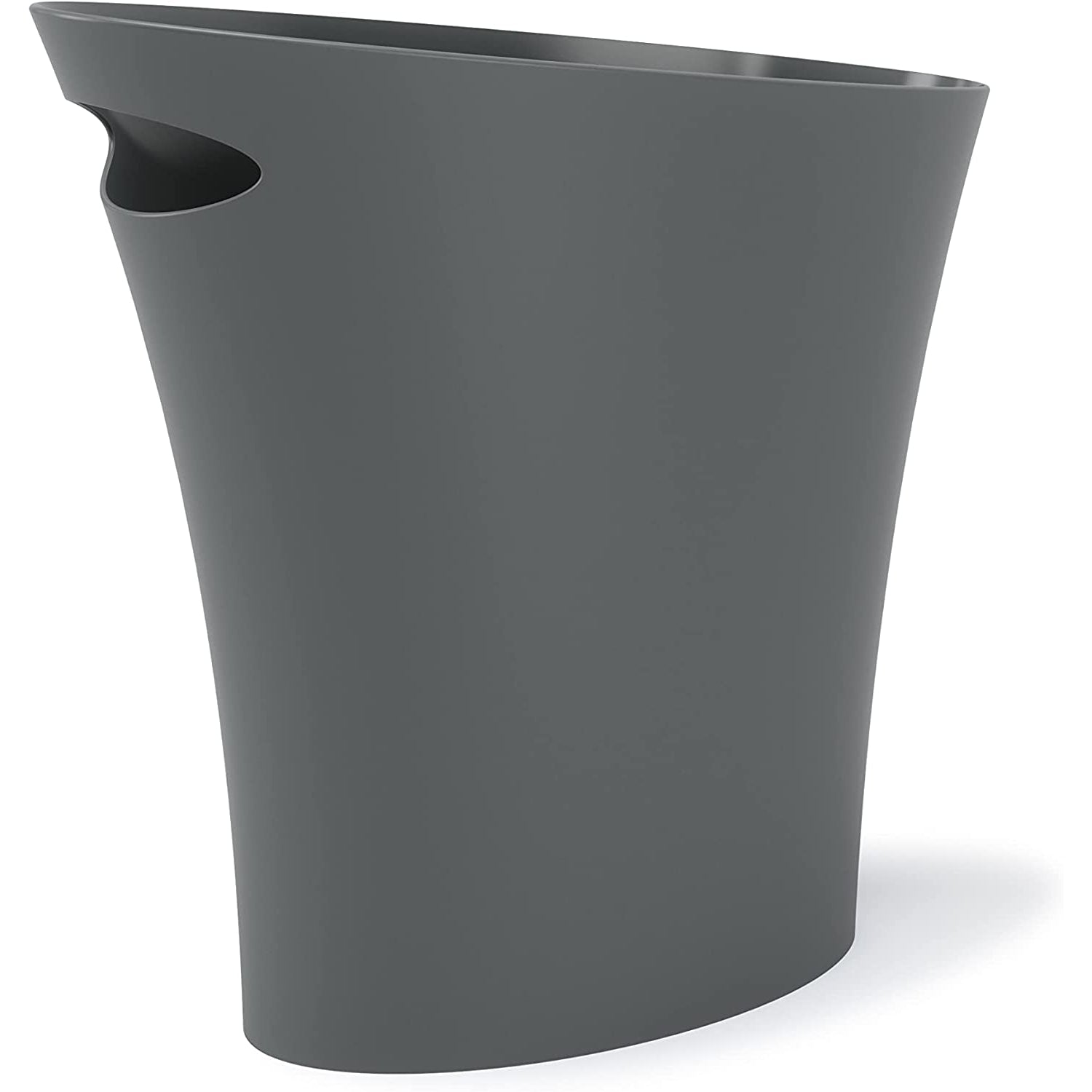 Small Trash Can – Open Top Skinny Garbage Cans for Kitchen, Office, Dorm, Bathroom, etc. – Slim Waste Can for Compact/Tight Spaces – The Perfect Bathroom Trash Can - 2 Gallon Trash Bin - Grey