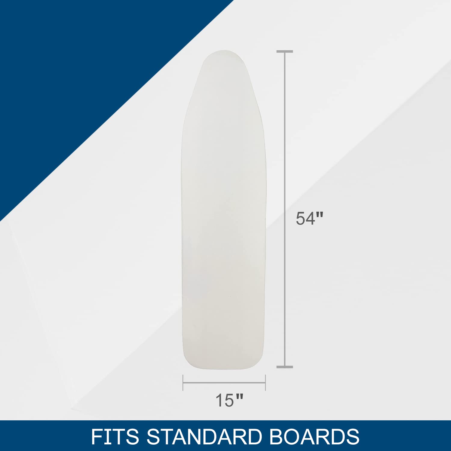 Hold N' Storage Ironing Board Cover and Pad - 15" x 54" - Iron Board Cover Large Fits All Standard Sizes - Heat Reflective Iron Pad for Table Top