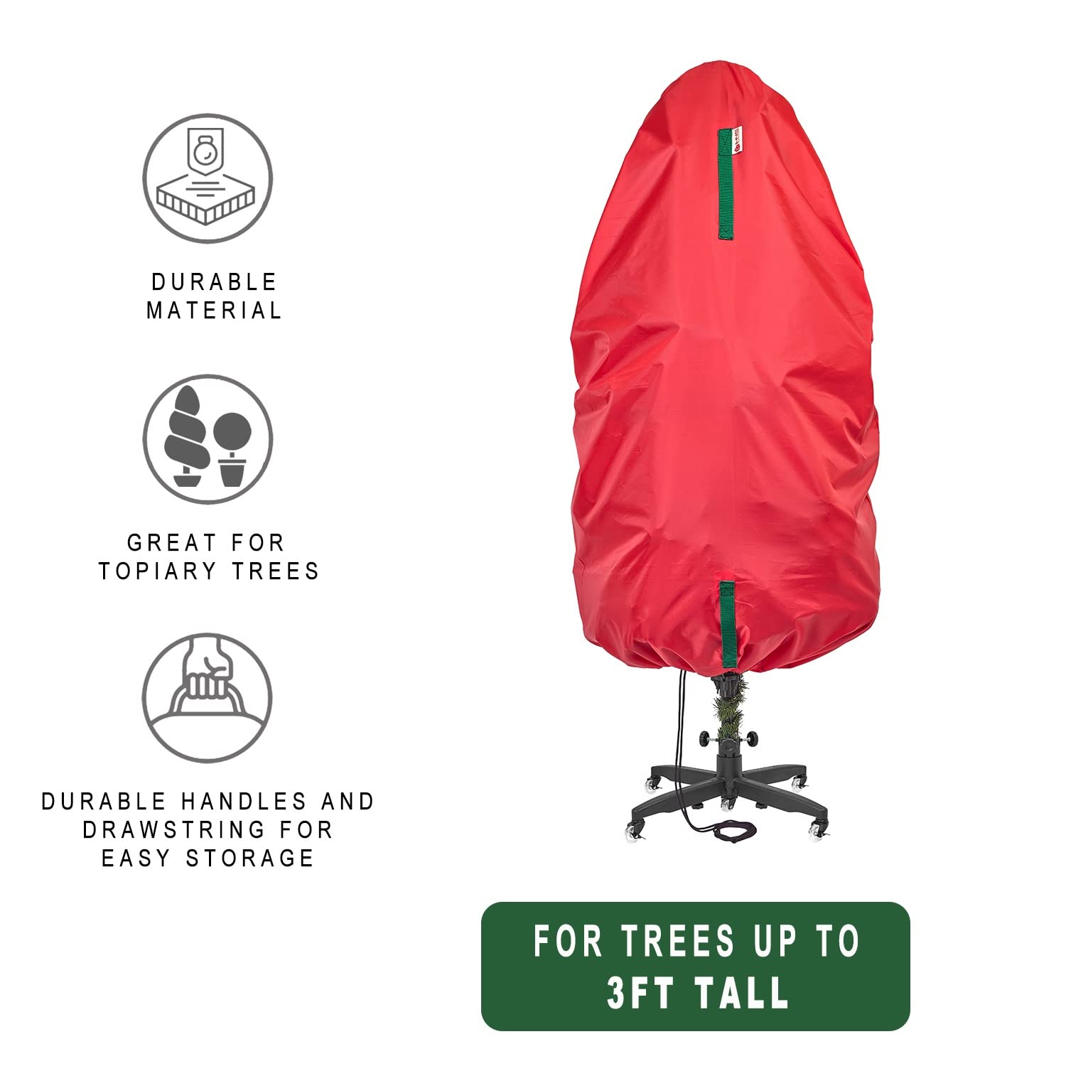 Upright Christmas Tree Storage Bag – For Topiary Trees – Holiday Tree Covers– For Christmas Trees and Topiary Trees Durable, Lightweight, Easy, Vertical Xmas Storage Bags