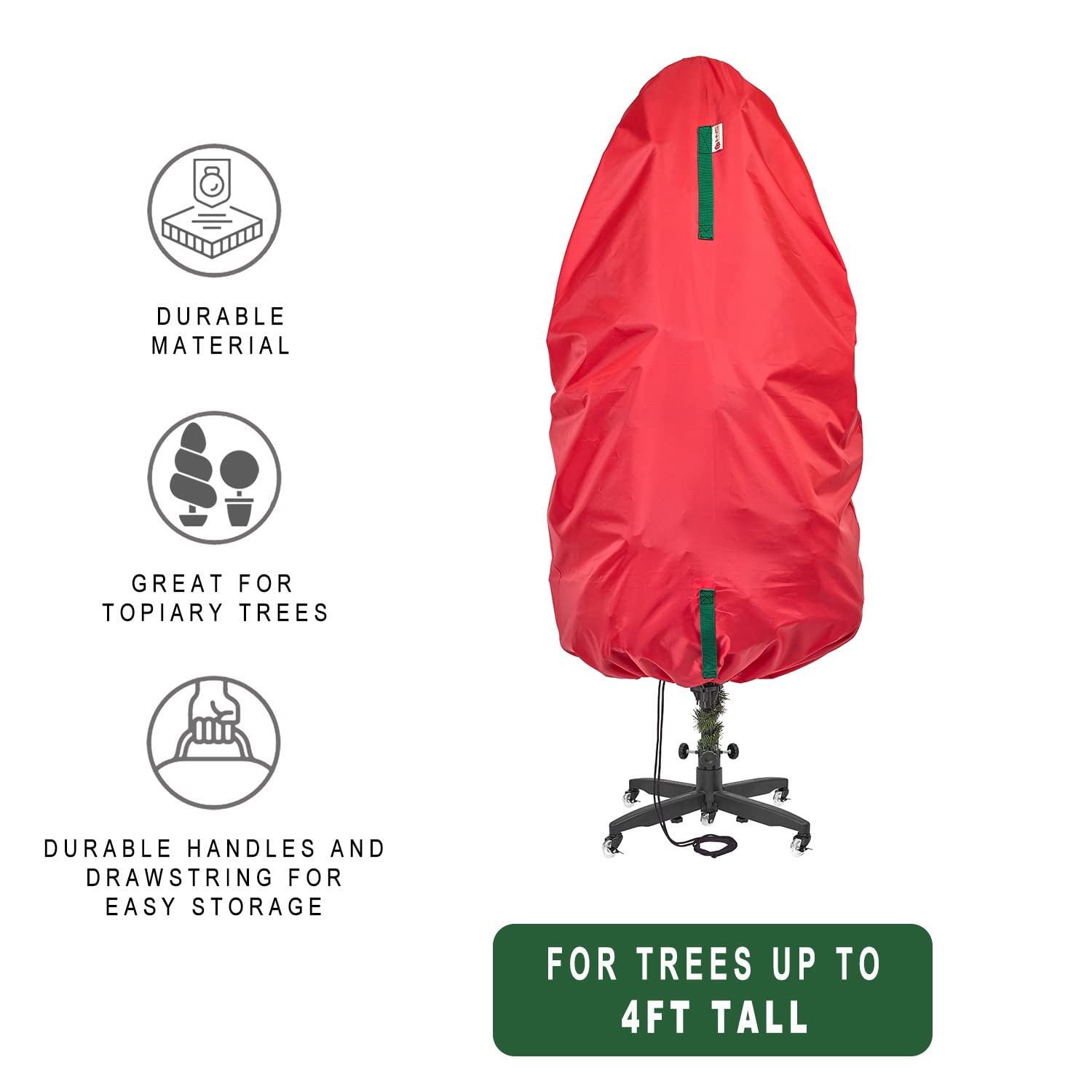 Upright Christmas Tree Storage Bag – For Topiary Trees – Holiday Tree Covers– For Christmas Trees and Topiary Trees Durable, Lightweight, Easy, Vertical Xmas Storage Bags