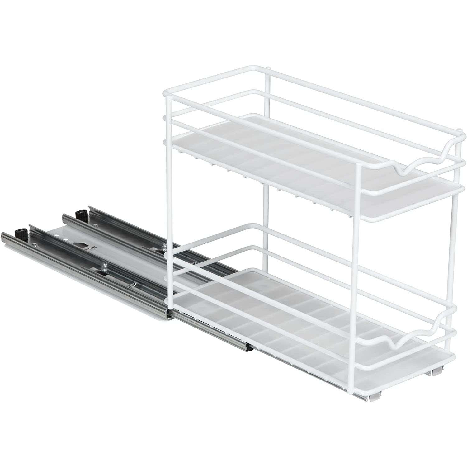 Pull Out Spice Rack Organizer for Cabinet, Heavy Duty-5 Year Limited Warranty- Slide Out Double Rack 8-3/8Wx10-3/8Dx8-7/8 H for Upper Kitchen