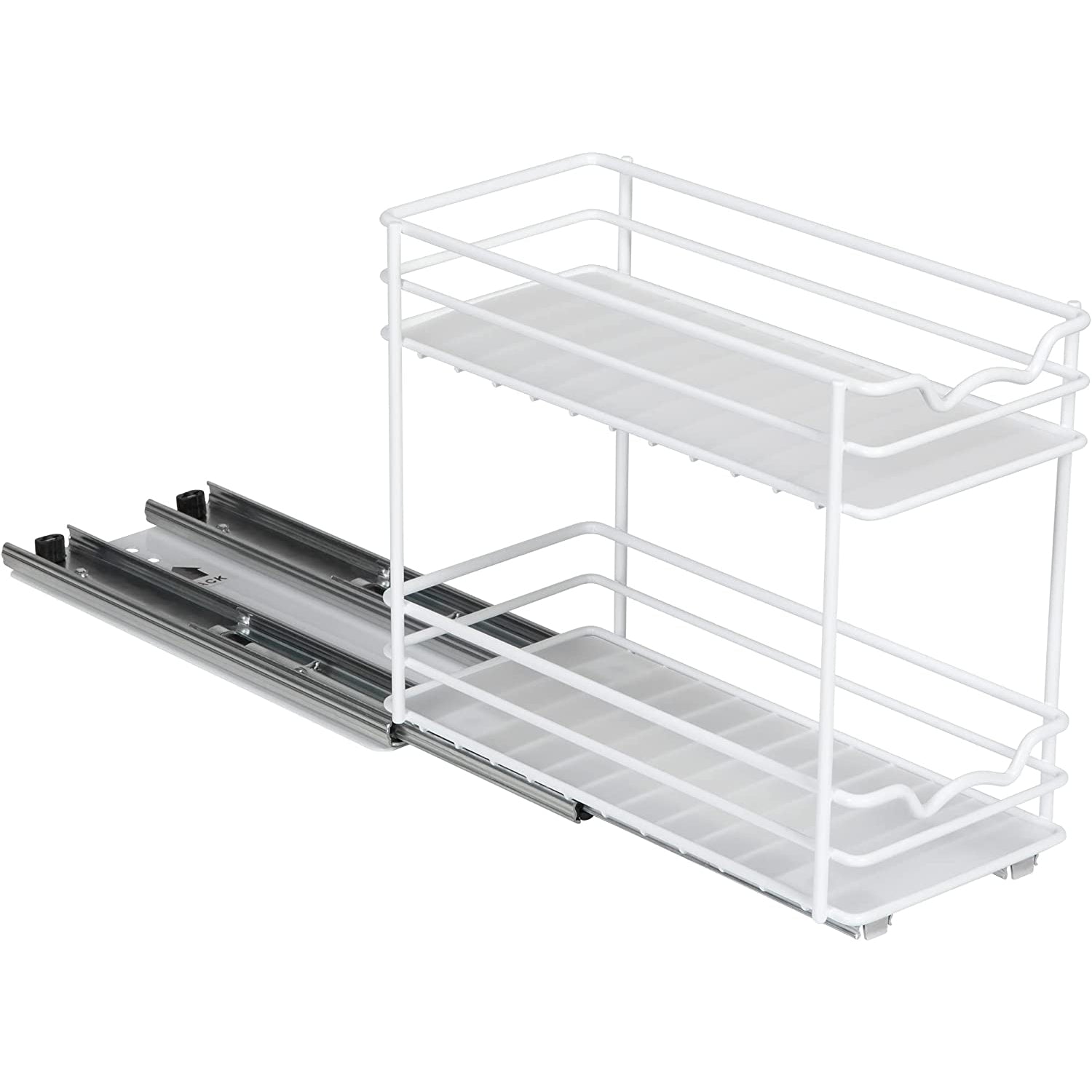 Spice Rack Organizer for Cabinet, Heavy Duty - Pull Out Spice Rack 5 Year Warranty, White Finish