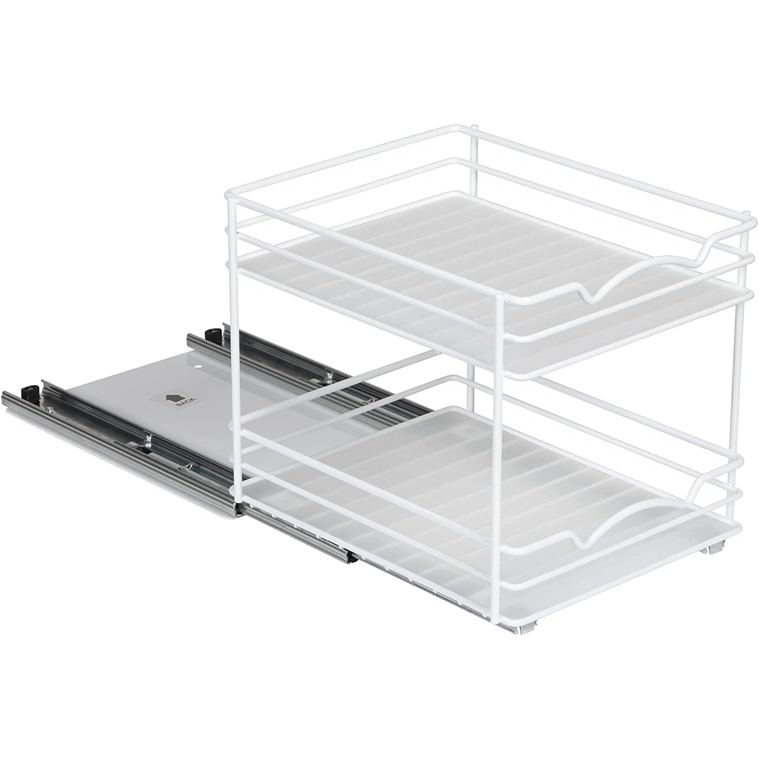 Spice Rack Organizer for Cabinet, Heavy Duty - Pull Out Spice Rack 5 Year Warranty, White Finish