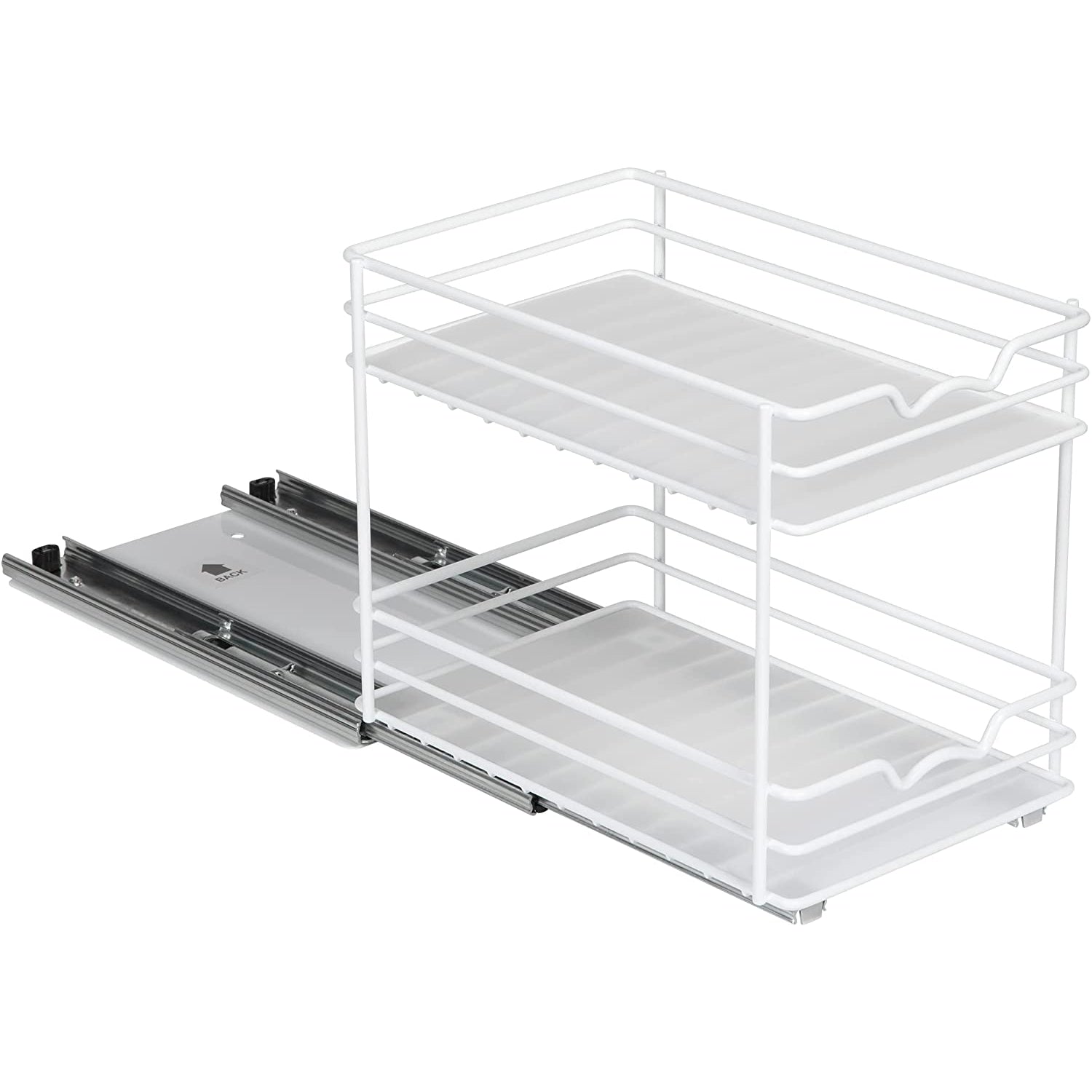 Spice Rack Organizer for Cabinet, Heavy Duty - Pull Out Spice Rack 5 Year Warranty, White Finish