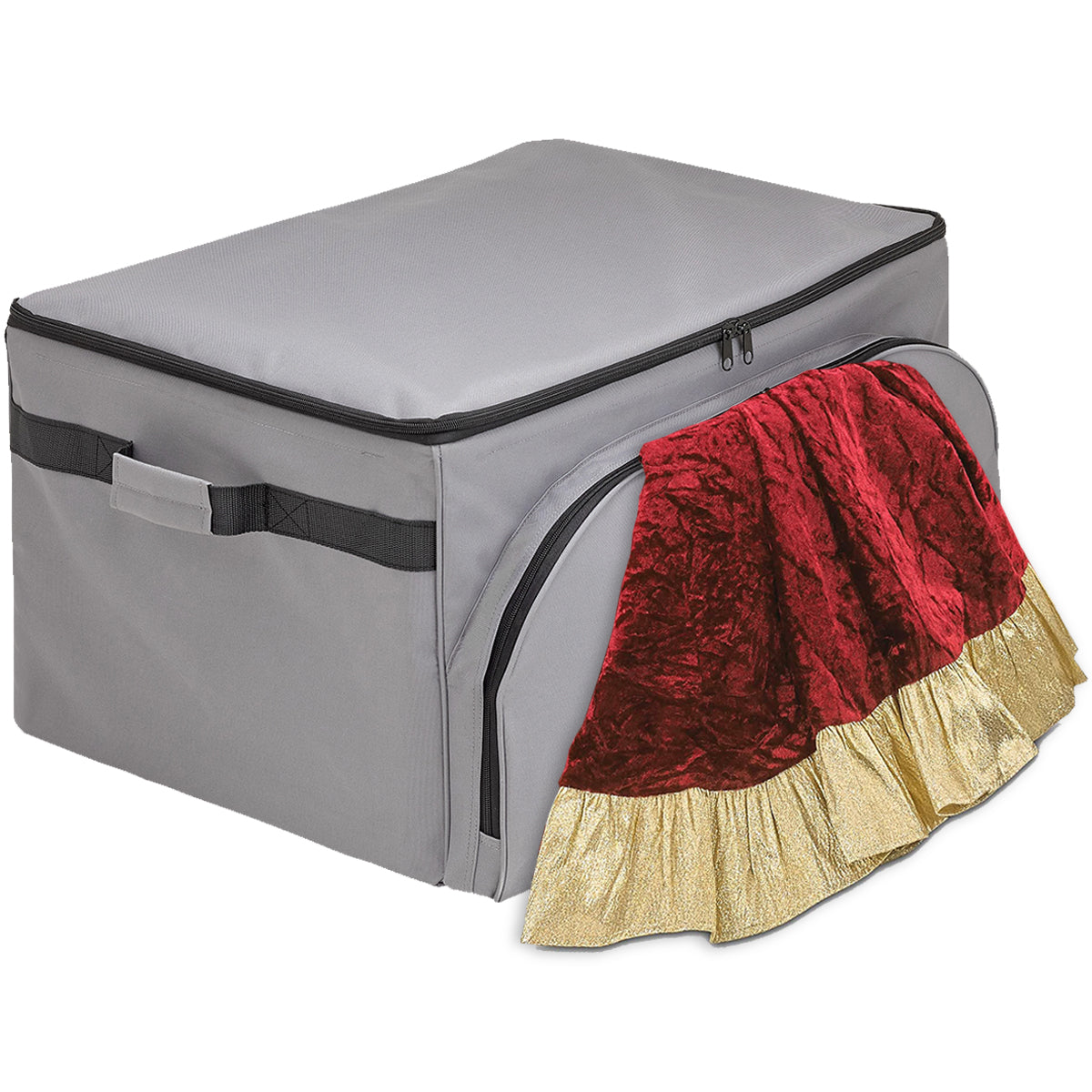 Christmas Ornament Storage Containers – Holds Up to 72- 4” ornaments Durable 600D Fabric - Adjustable Dividers - 3 Individual Trays – Metal Frame