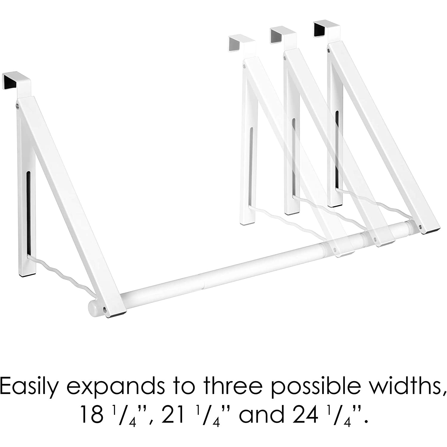 Over the Door Drying Rack Foldable - Over the Door Rack for Hanging Towels, Coats & Clothes - Over the Door Hanger Hooks for Bedroom, Washroom.