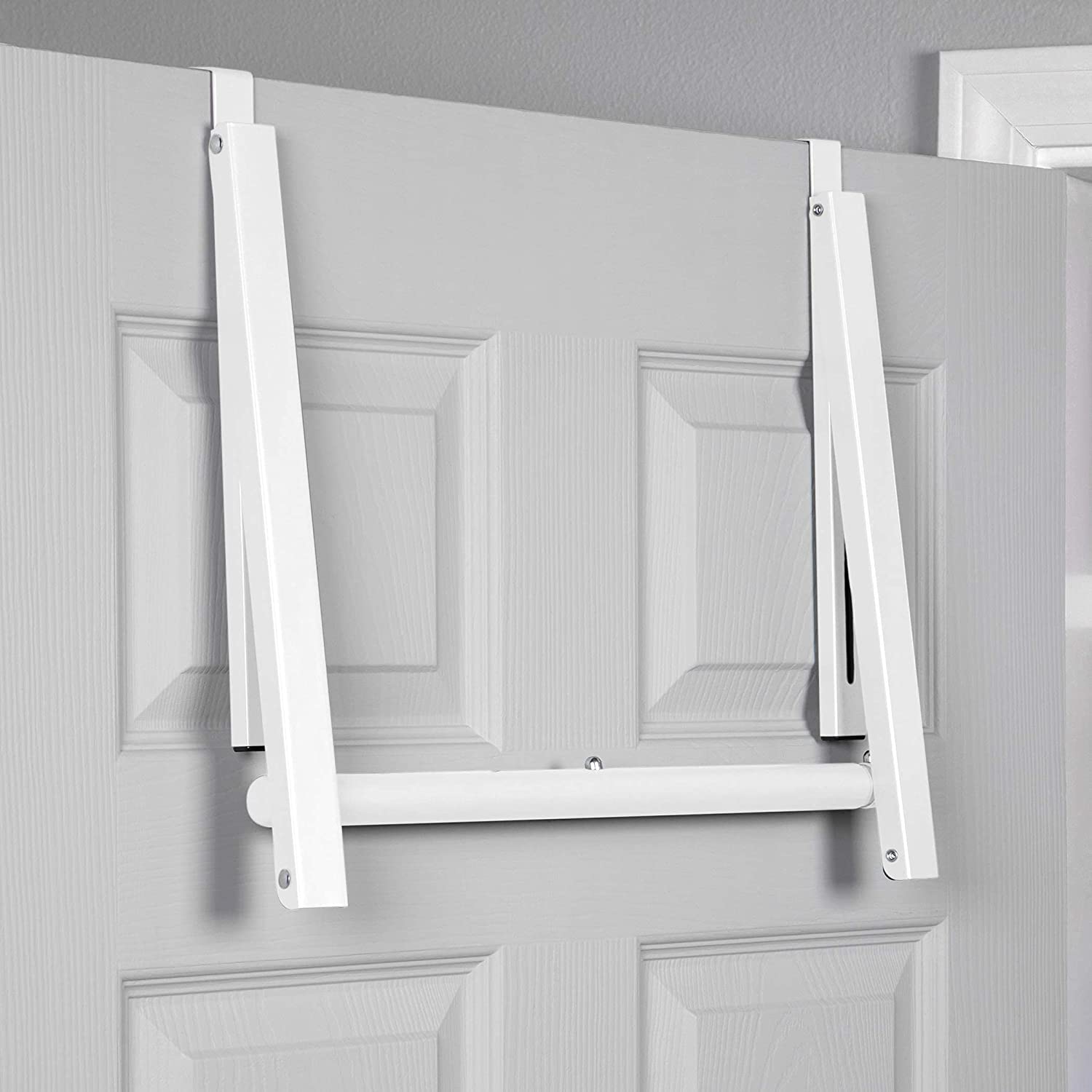 Over the Door Drying Rack Foldable - Over the Door Rack for Hanging Towels, Coats & Clothes - Over the Door Hanger Hooks for Bedroom, Washroom.