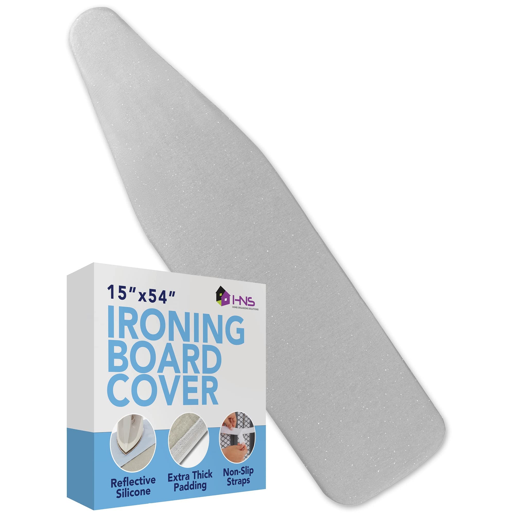 HOLDN’ STORAGE Iron Board Cover with Padding - Ironing Board Cover and Pad 15" x 54" - Large Iron Board Cover - Iron Pad for Table Top