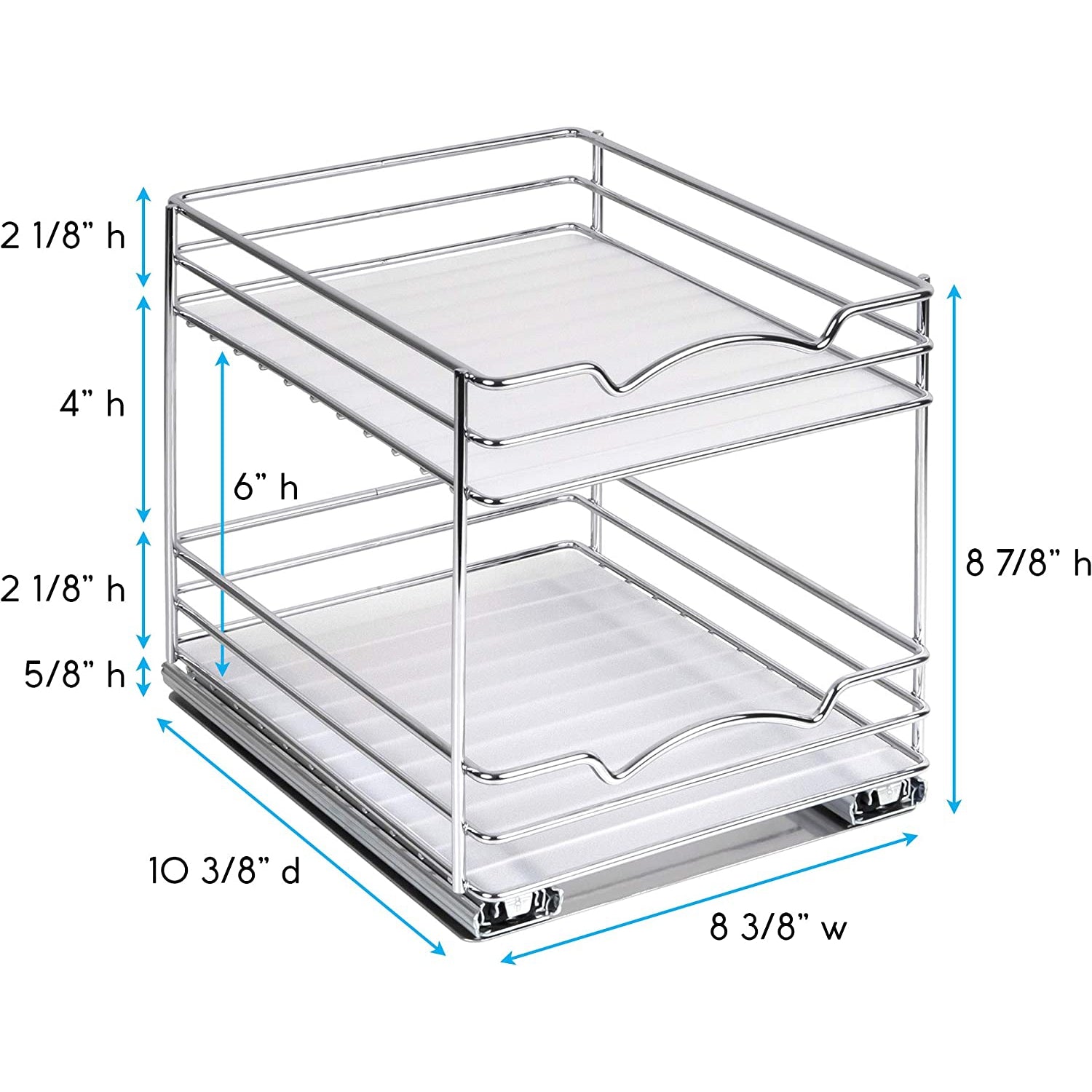 Spice Rack Organizer for Cabinet, Heavy Duty - Pull Out Spice Rack 5 Year Warranty, Chrome Finish