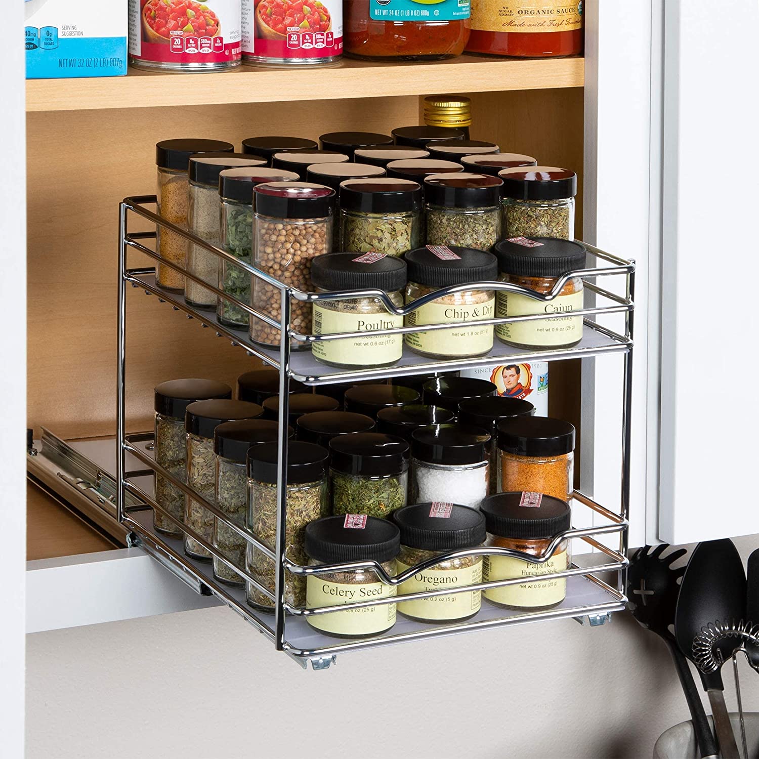  HOLDN' STORAGE Spice Rack Organizer for Cabinet, Heavy