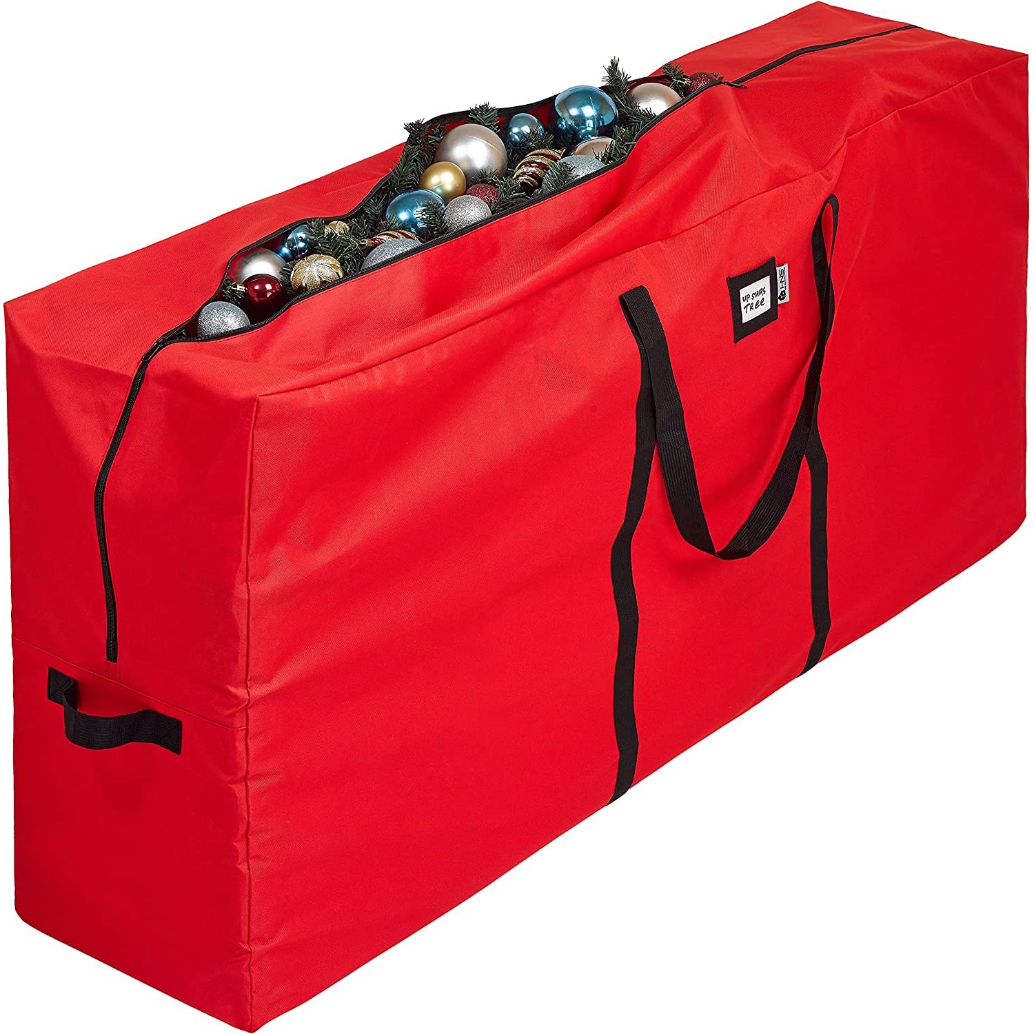 Christmas Tree Bag, Rolling, Red, 9-ft.