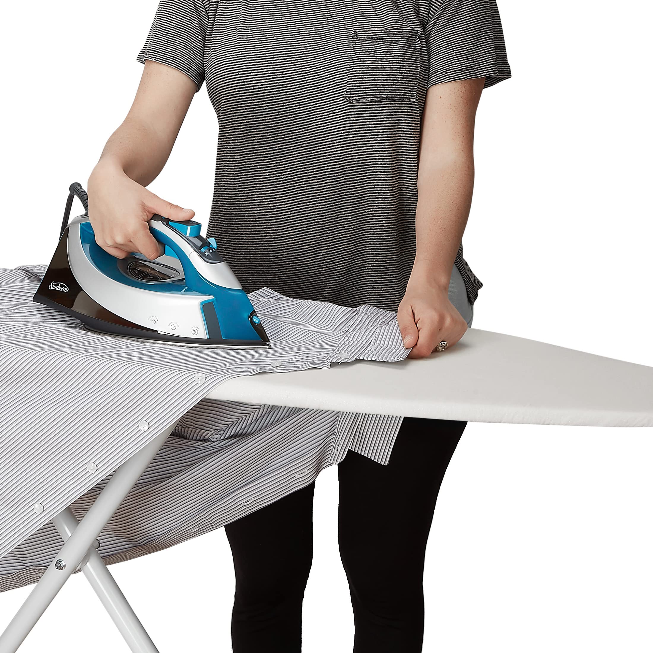 Hold N' Storage Ironing Board Cover and Pad - 15" x 54" - Iron Board Cover Large Fits All Standard Sizes - Heat Reflective Iron Pad for Table Top