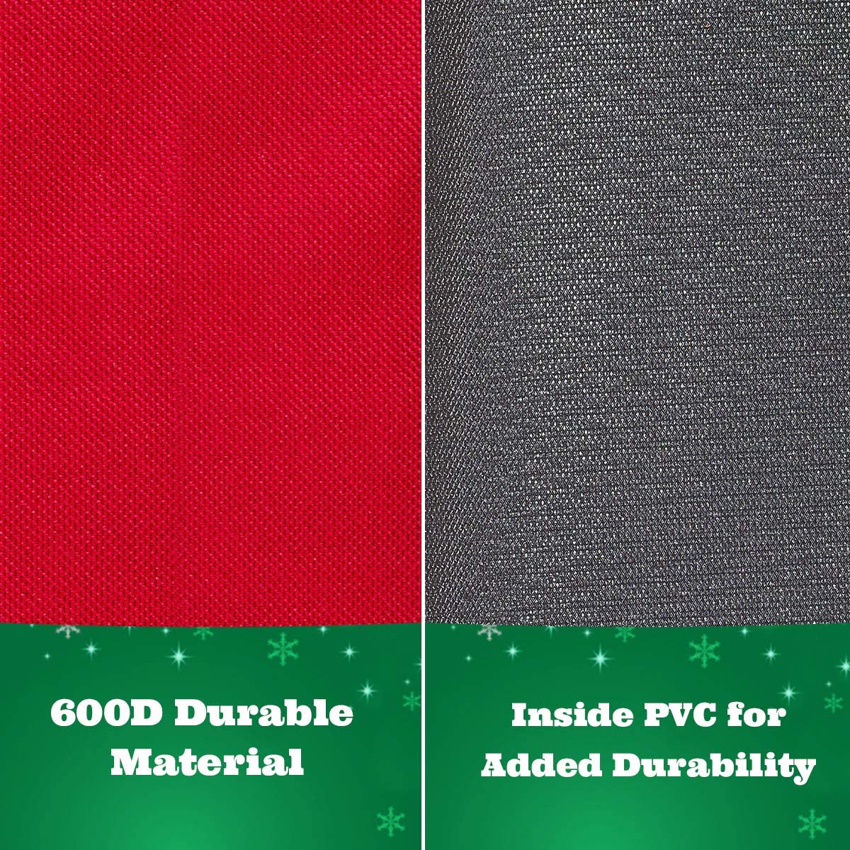 Premium Christmas Light Storage Bag – Heavy Duty Tear Proof 600D/Inside PVC Material with Reinforced Handles - With 3 Reels Stores up to 375 Ft of Mini Christmas Tree Lights & Extension Cords