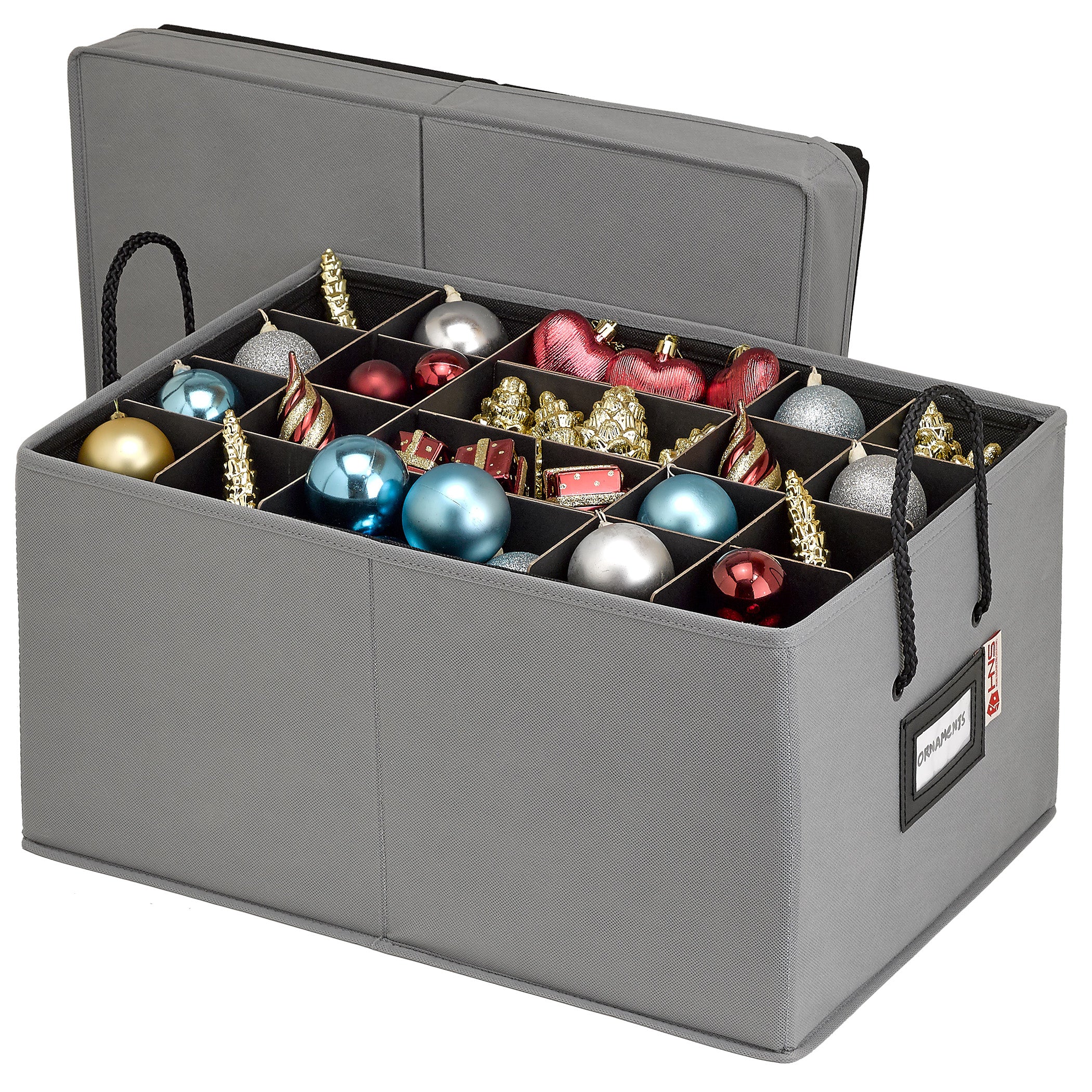 Christmas Ornament Storage Container Box with Dividers Stores up to Box To Store Christmas Ornaments