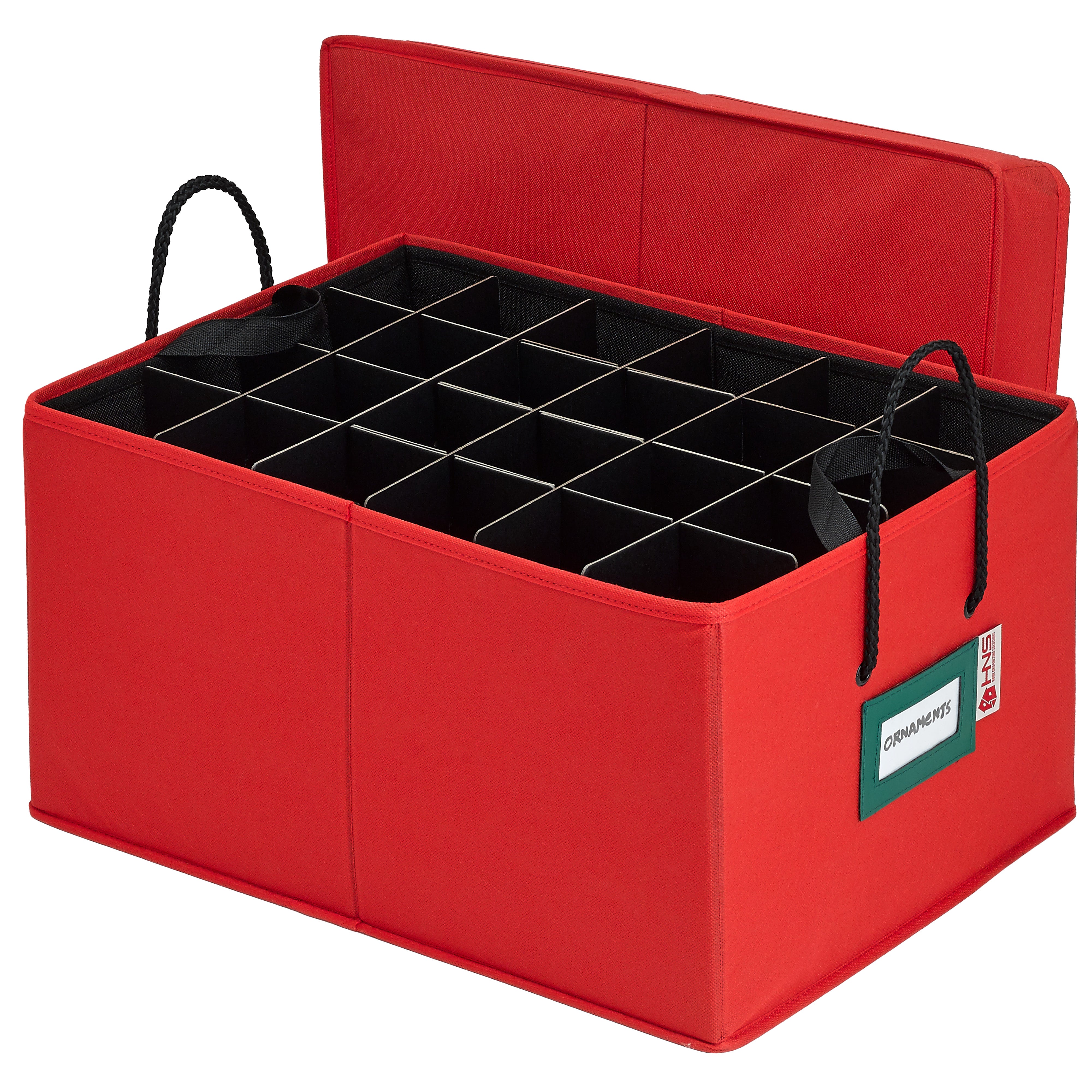 Christmas Ornament Storage Container Box – Heavy Duty, Premium Quality Non-Woven Storage Bins.